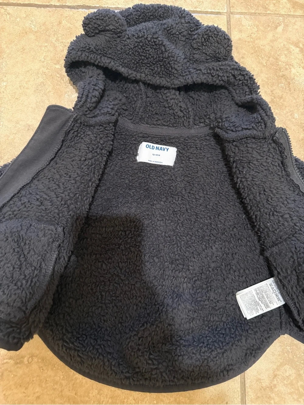 Carter’s Child of Mine Winter Coat & Old Navy Zip-Up Fleece Bear Jacket